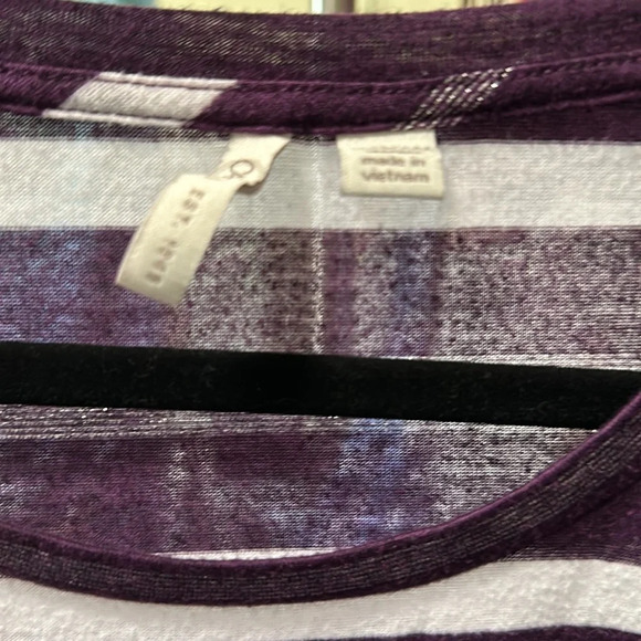 Purple/White/Silver Sparkle 3/4 sleeve (that is an open sleeve) Cato Size 18/20W - Picture 5 of 6